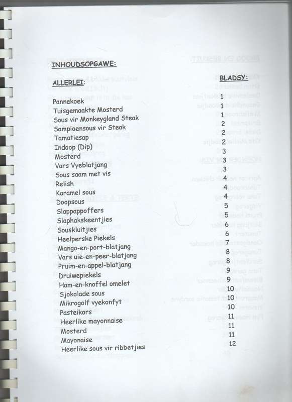 ELIZABETH JORDAAN TEHUIS RESEPTEBOEK - SAAMGESEL DEUR C A J DU PLESSIS