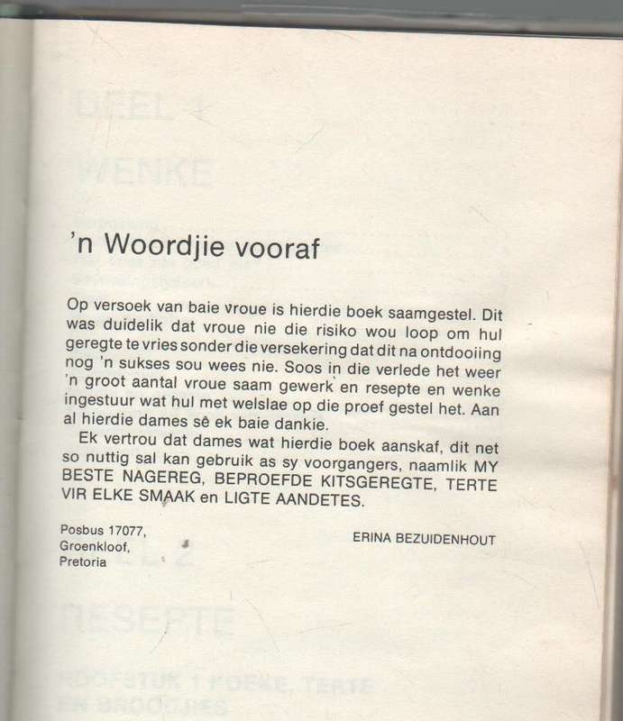 RESEPTE VIR DIE VRIESKAS - ERINA BEZUIDENHOUT (1974)