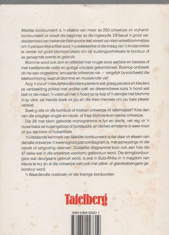 MAKLIKE BORDUURWERK (1 STE UITGAWE 1986)