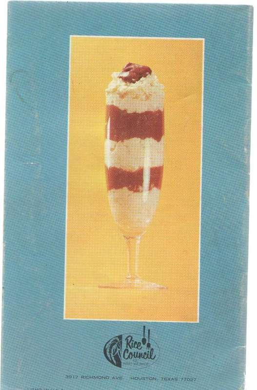 MISS HUFFY'S RICE COOK BOOK - RICE COUNCIL FOR MARKET DEVELOPMENT HOUSTON TEXAS