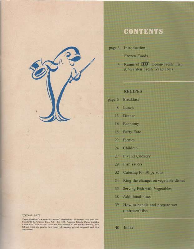 A QUICK COOKING GUIDE FOR THE BUSY HOUSEWIFE - IRVIN & JOHNSON LTD (I & J OCEAN-FRESH * GARDEN FRESH