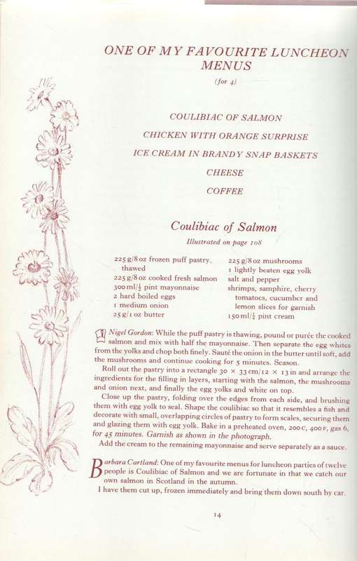 THE ROMANCE OF FOOD - BARBARA CARTLAND (1 ST PUBLISHED 1984)