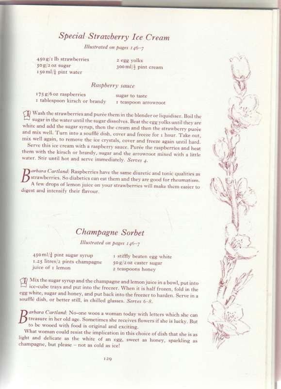 THE ROMANCE OF FOOD - BARBARA CARTLAND (1 ST PUBLISHED 1984)