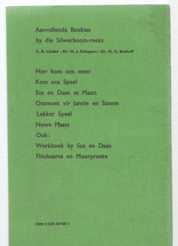 ONTMOET VIR JANNIE EN SANNIE , AANVULLENDE LEESBOEKIE VAN DIE SILWERBOOMREEKS (OUD)