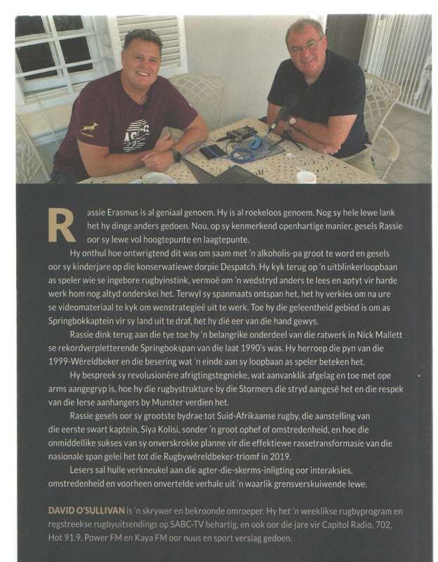 RASSIE, STORIES OOR RUGBY EN DIE LEWE - RASSIE ERASMUS & DAVID O'SULLIVAN (I STE UITGAWE 2023)