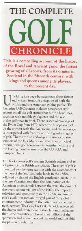 THE COMPLETE GOLF CHRONICLE - TED BARRETT (1 ST PUBLISHED 1994)