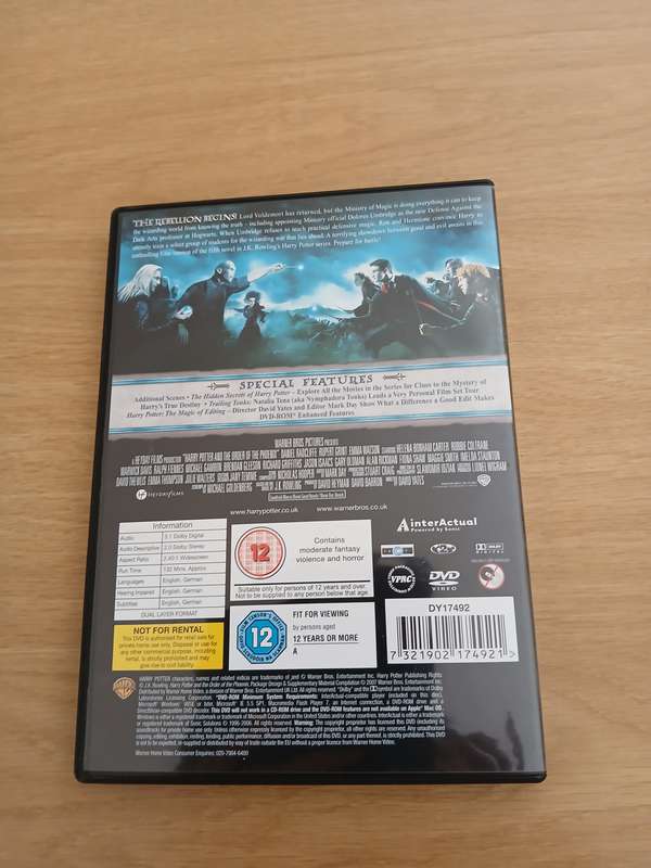 HARRY POTTER AND THE ORDER OF THE PHOENIX TWO DISC SPECIAL EDITION