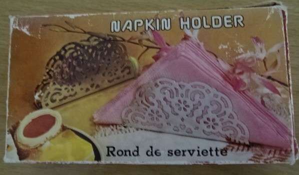 ROND DE SERVIETTE NAPKIN HOLDER IN ORIGINAL VINTAGE BOX