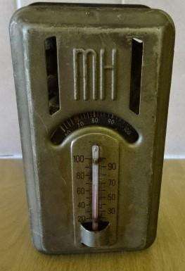 VINTAGE / ANTIQUE THERMOSTAT HONEYWELL "MH" MODEL RARE NON METRIC