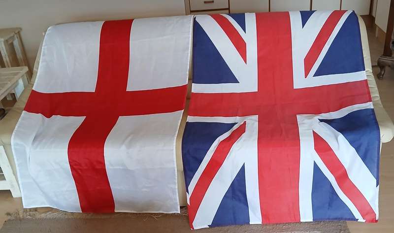 ST GEORGE CROSS ENGLISH FLAG & UNION JACK THE NATIONAL FLAG UNITED KINGDOM (90CM X 1154 CM)