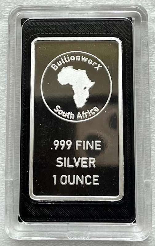 SILVER BAR 1 OUNCE BY BullionworX IN A CAPSULE