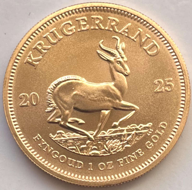 GOLD KRUGERRAND 1 OUNCE 2025 IN A CAPSULE