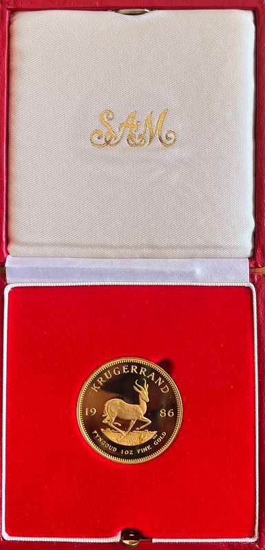 GOLD KRUGERRAND 1 OUNCE PROOF 1986 PROOF PROOF PROOF