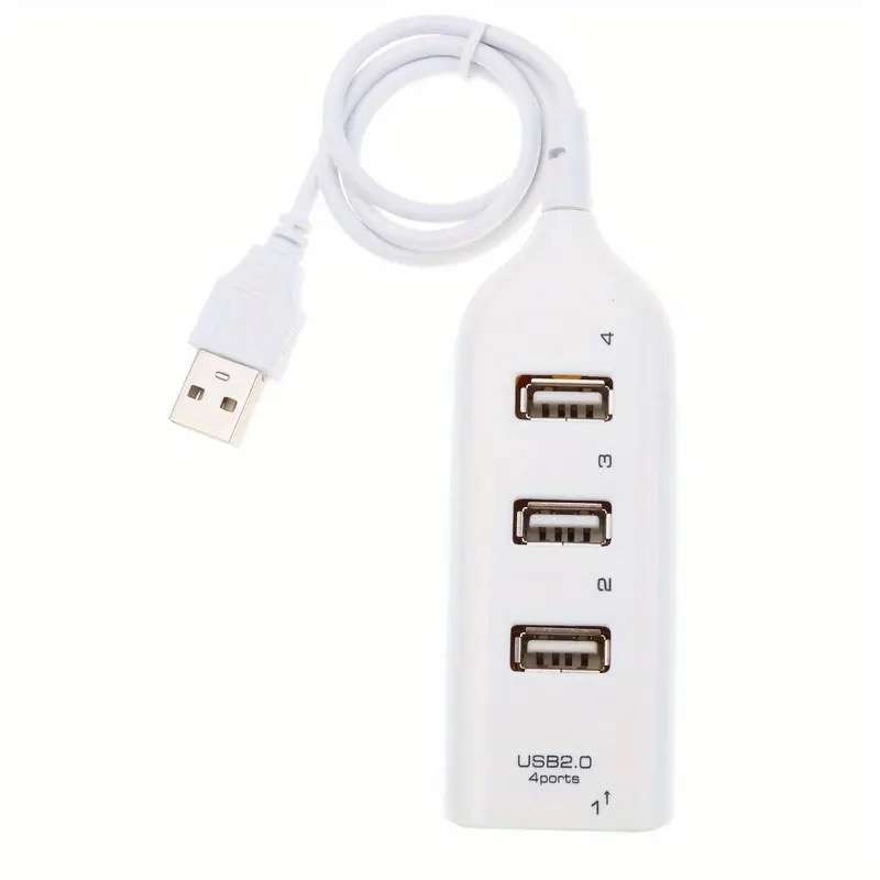 High Speed USB Hub 4 Port USB 2.0 With Cable Mini USB Splitter Hub Use Power Adapter Multiple Socket