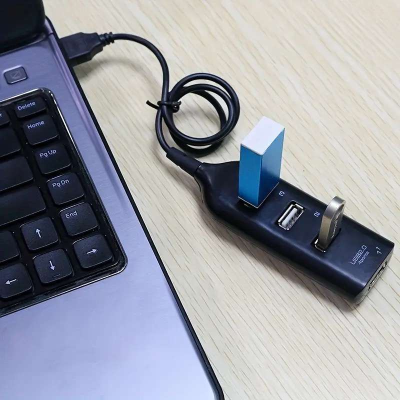 High Speed USB Hub 4 Port USB 2.0 With Cable Mini USB Splitter Hub Use Power Adapter Multiple Socket