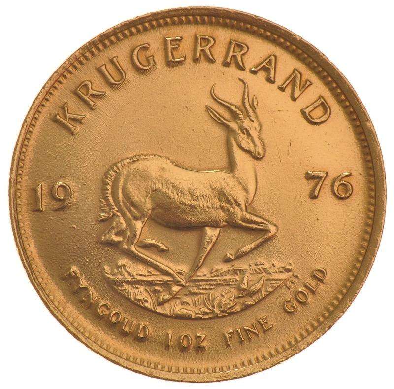 GOLD KRUGERRAND 1 OUNCE 1976 IN A CAPSULE