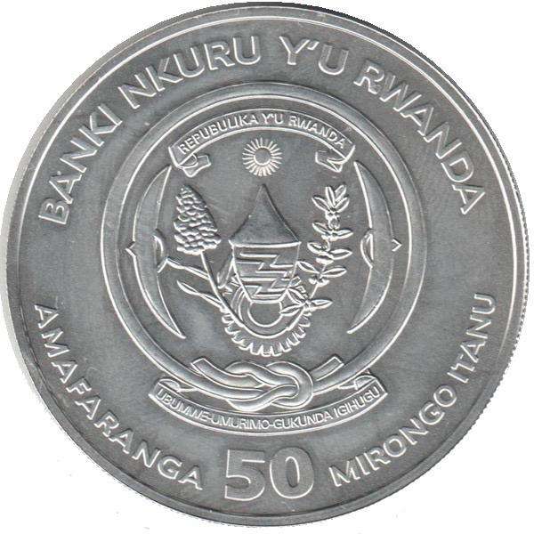 RWANDA 1 OUNCE SILVER HIPPOPOTAMUS  SCARCE ITEM VERY SOUGHT AFTER
