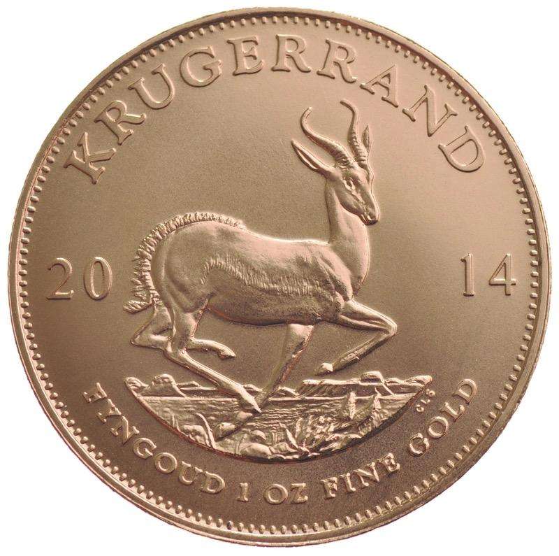 GOLD KRUGERRAND 1 OUNCE 2014 IN A CAPSULE