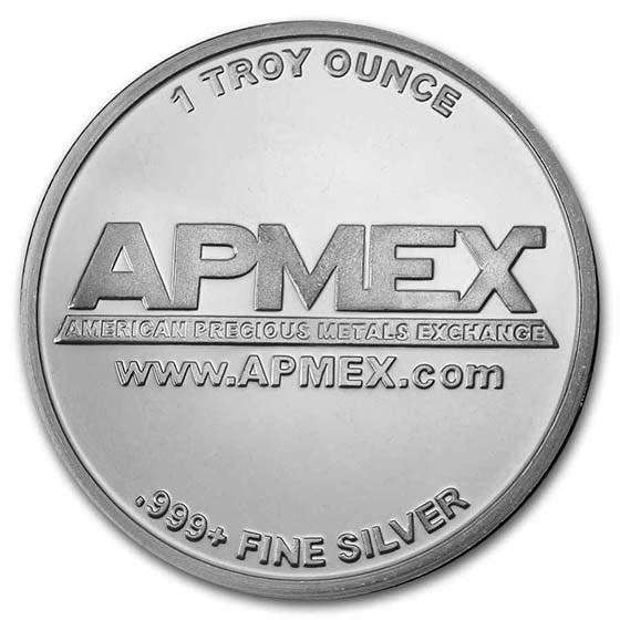 APMEX 1 OUNCE SILVER COIN  SCARCE ITEM VERY SOUGHT AFTER