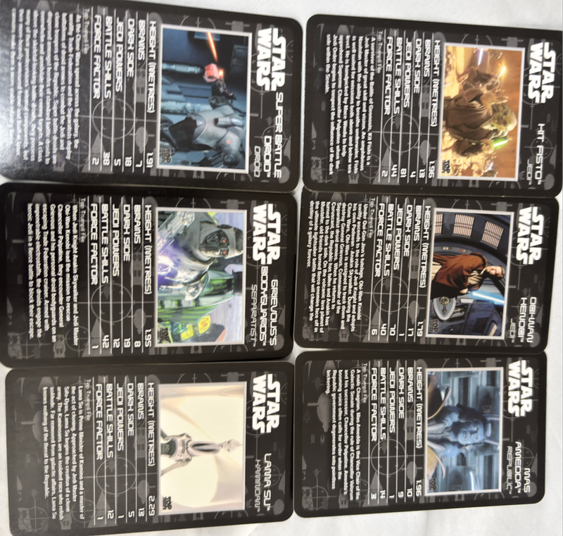 Star Wars Episode 1-111 30 Trumps Cards Lucas Film Ltd