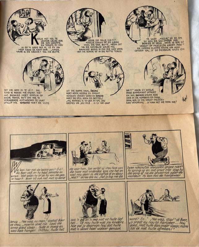 Old Comics deur Honiball Adoons-Hulle no.5 & Jakkals en Wolf no.12 Collectable Rare