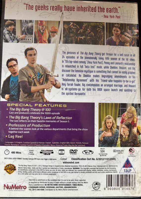 The Big Bang Theory TV Series Season 1 - 7 Collection