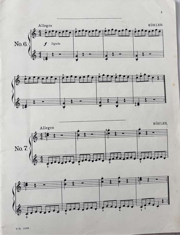 Piano lessons Sheet Music x 5 Books Lot Classical Training