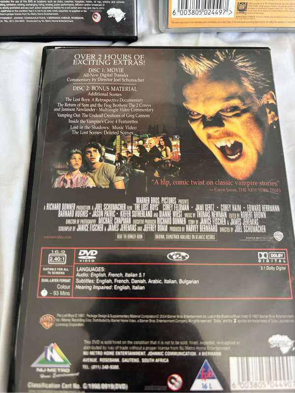 Star Wars 2 and 3 Double Discs and The Lost Boys Combo DVD
