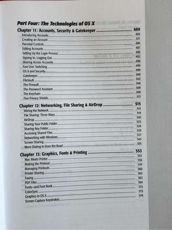 OS X El Capitan the missing manual David Pogue Book