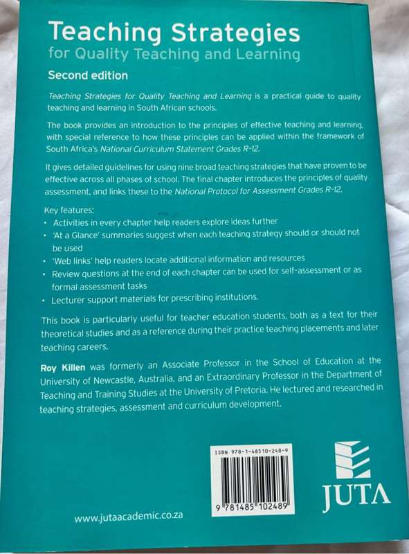 Teaching Strategies for Quality Teaching and Learning by Roy Killeen