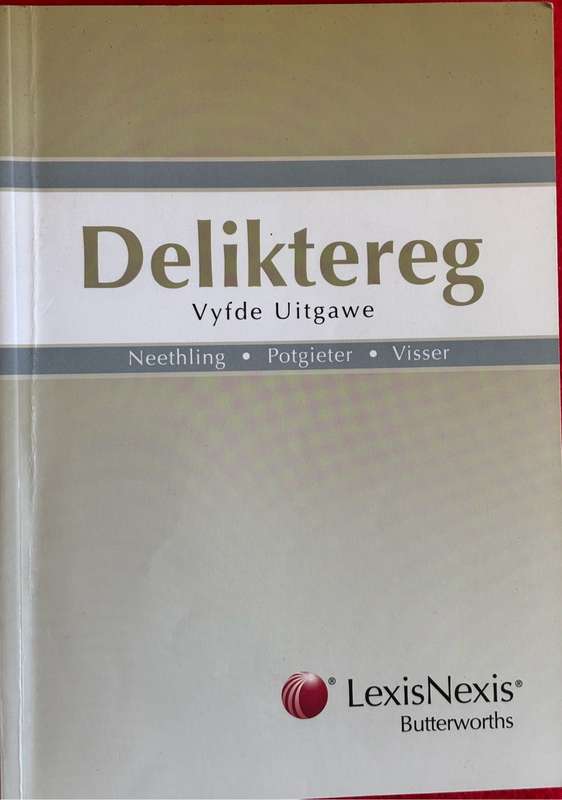 Deliktereg 5de Uitgawe Neetling, Potgieter, Visser Lexis Nexis