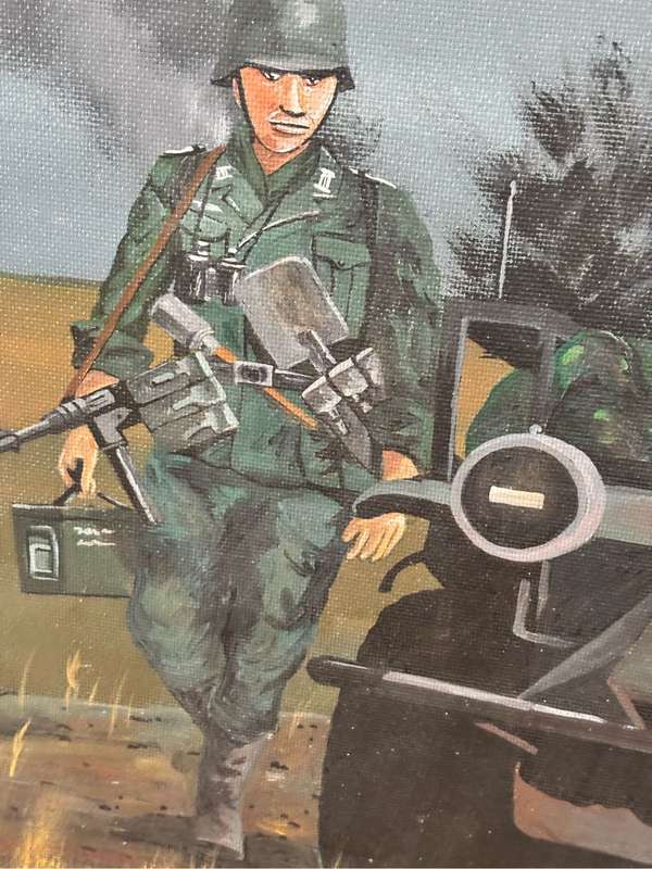 Henkel 2010 World War 2 Oil on Board No Frame 61cm x 76cm