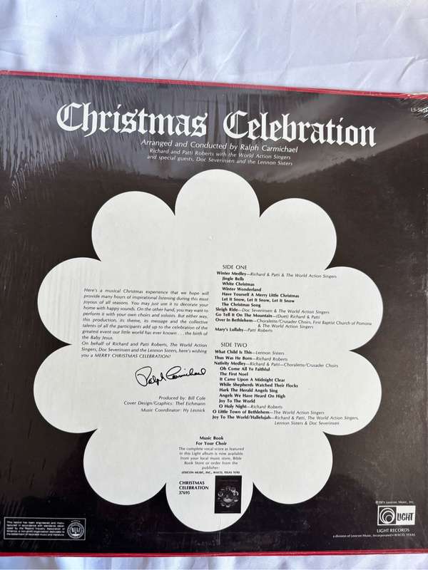 Christian Celebration LP Vinyl double sided Richard and Patty Roberts