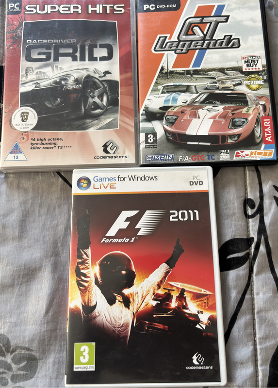 PC Car Racing Games F1 201, Race Driver Grid & GT Legends games