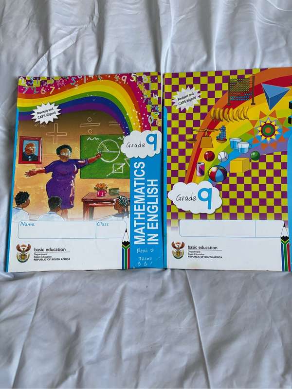 Two books Mathematics in English Grade 9 Book 1 and Book 1