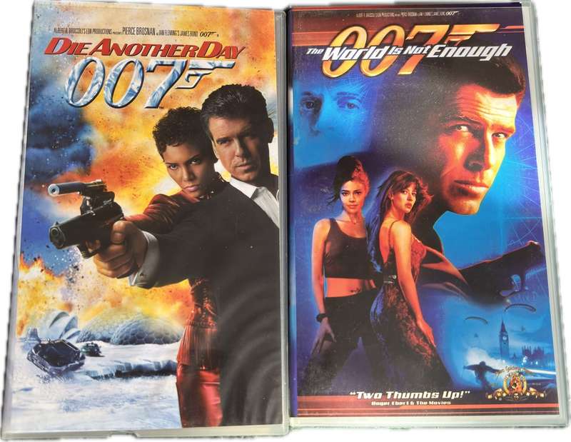 James Bond VHS x 2 Die Another Day & World is not Enough