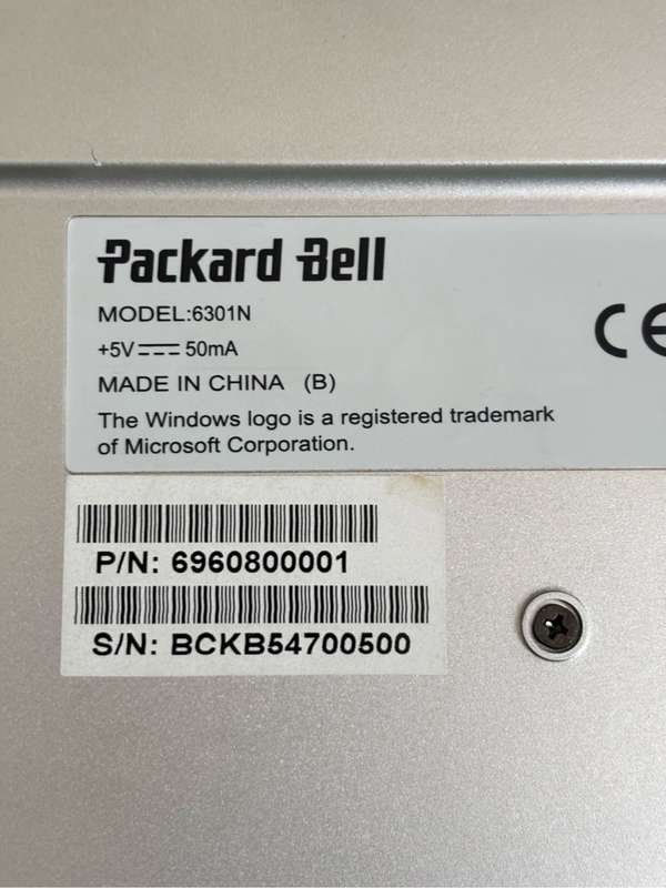 Packard Bell 6301N Wired Keyboard