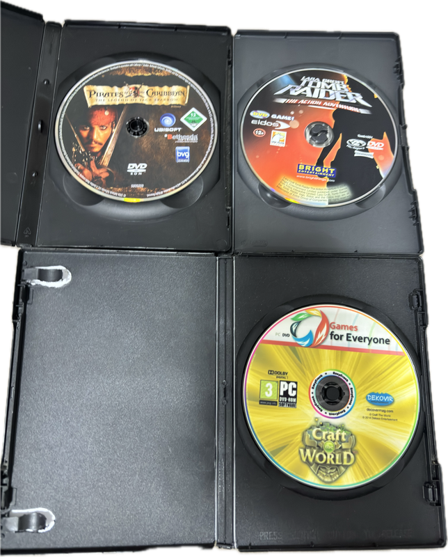 3 PC Games Pirates of Caribbean, Tomb Raider & Craft the World