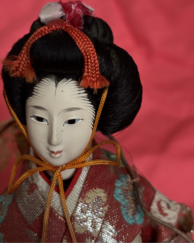 Old Japanese Geisha Doll 25cm tall Oriental