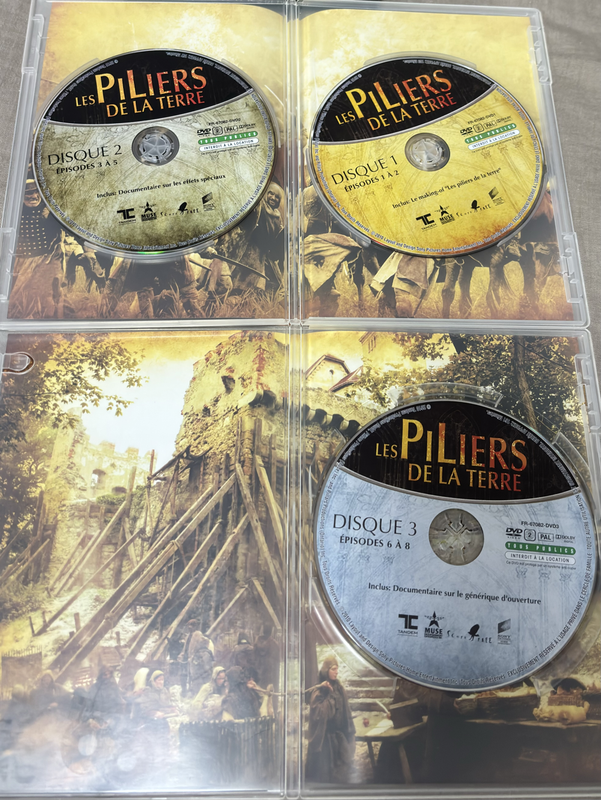 French DVD Les Piliers De La Terre 3 dvd Import Rare