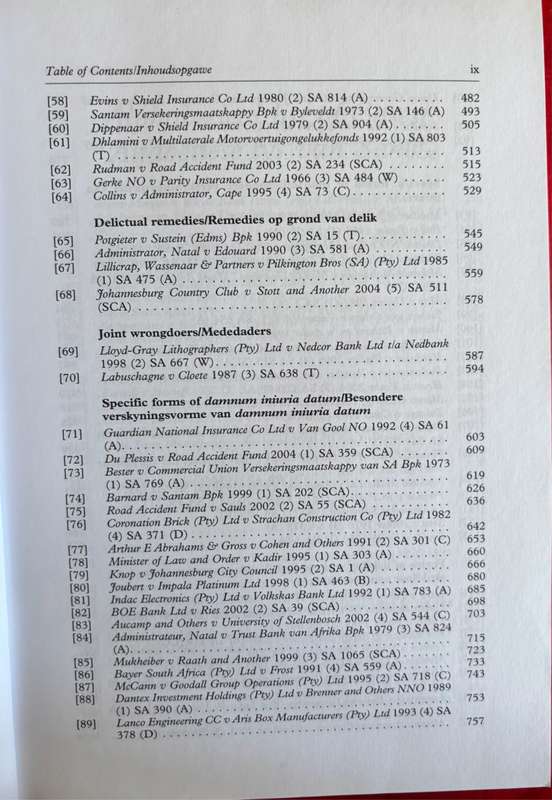 Case Book on the Law of Delict 4th Edition Vonnisbundel J Neetling, J M Potgieter
