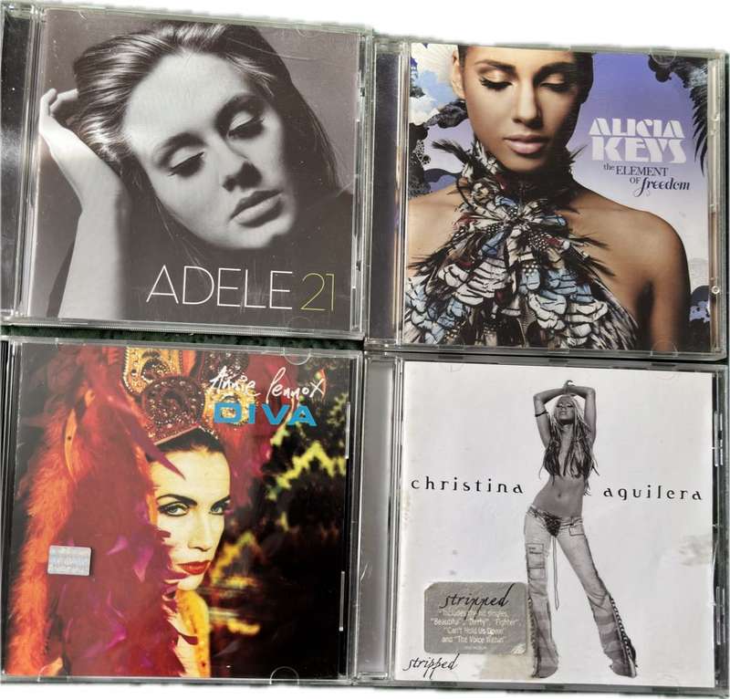 4 Music CD Lot, Adele, Alicia Keys, Annie Lennox & Christina Aguilera