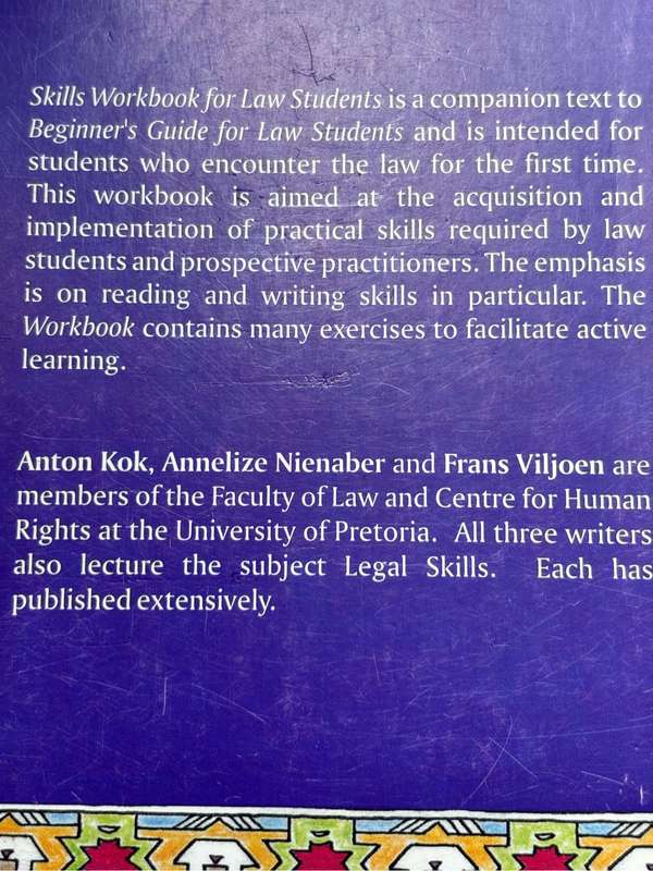 Skills Workbook for Law Students By Anton Kok, Annelize Nienaber, Frans Viljoen