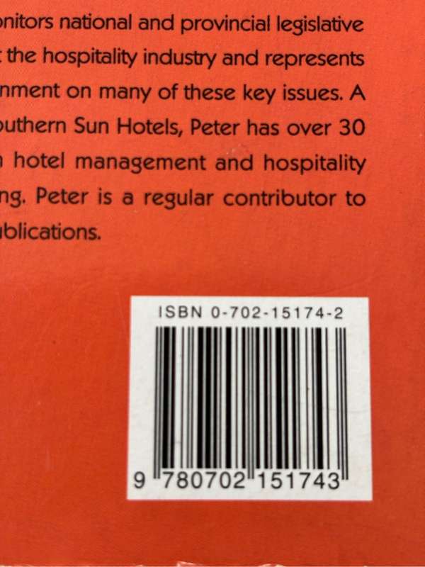 The Hospitality Industry Legal Requirements by Lisa Gordon-Davis and Peter Cumberlege