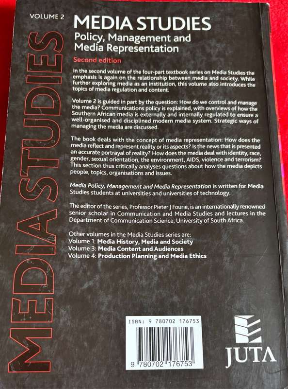 Media Studies Policy Management and  2nd Edition Volume 2, Pieter Fourie