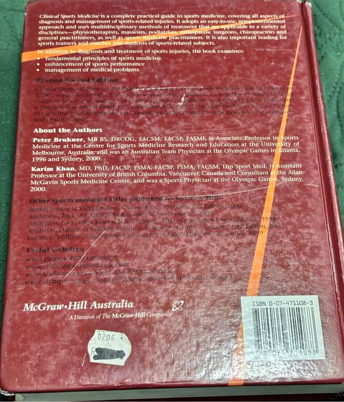 Clinical Sports Medicine Revised 2nd Edition Peter Brukner and Karim Khan