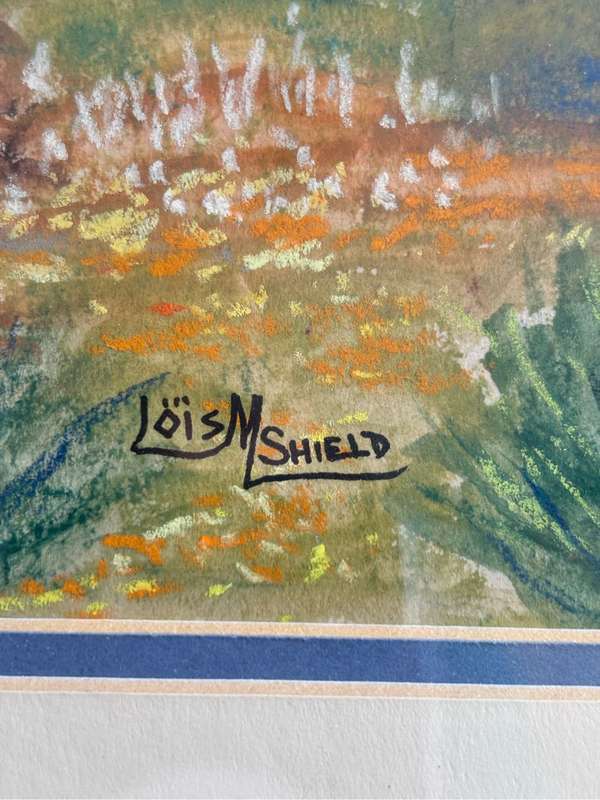 Painting by Lois Shield Spring Flowers in Pastel 32cm x 41cm with Frame