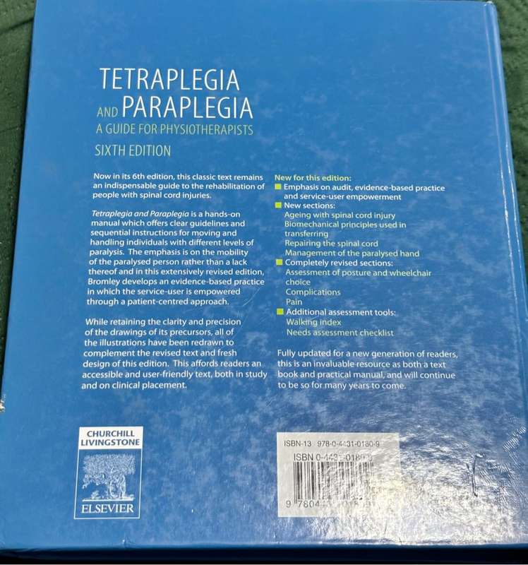 Tetraplegia and Paraplegia Guide for PHYSIOTHERAPISTS 6th Edition Ida Bromley