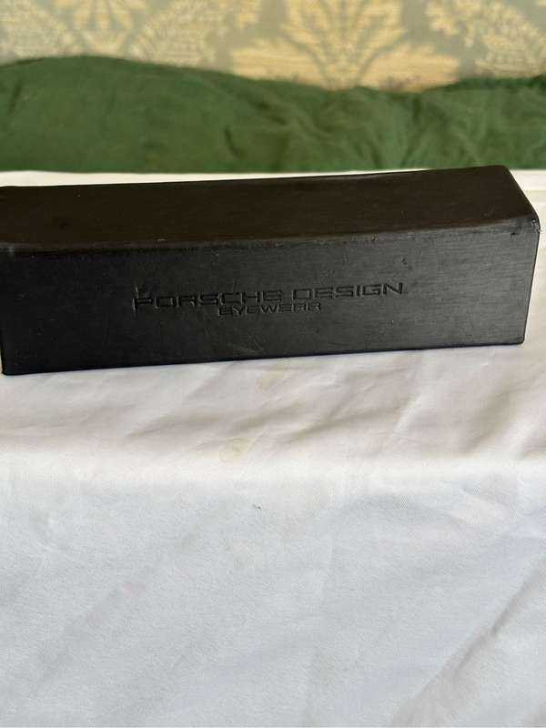 Porsche Design Sunglasses Eyeglasses Hard Case Box Gift Box Holder Only Black Leather Suede