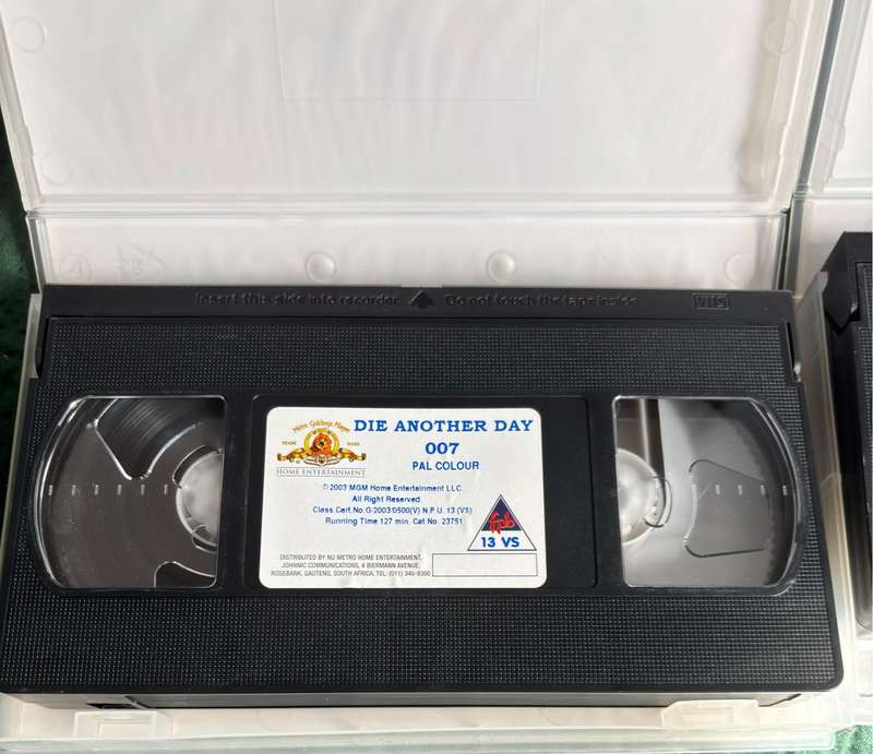 James Bond VHS x 2 Die Another Day & World is not Enough